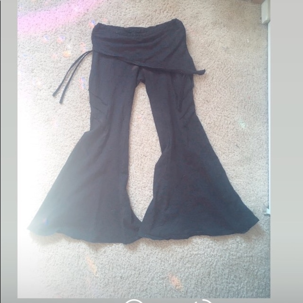 Black skirted bell bottoms
